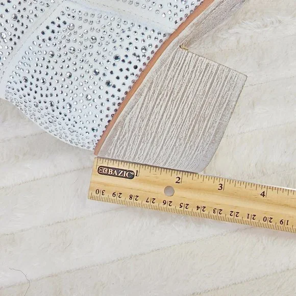 Wild Ones Glamour Cowboy Rhinestone Cowgirl Boots Tuck Zipper Plus Silver Gray - Picture 13 of 13